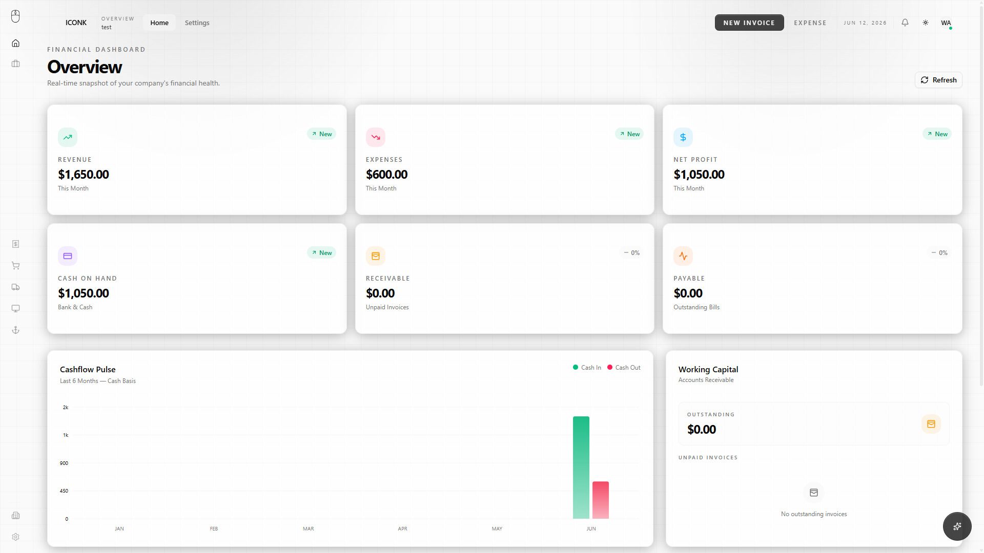 ICONK OS dashboard preview